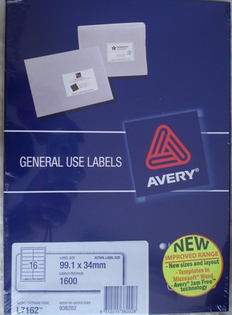 AVERY GENERAL USE LABELS